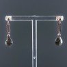 Orecchini Graffetta In Argento 925 A Nodo Orafo Oro Rosa Con Pirite Naturale Goccia Briolette Sfaccettato A Mano