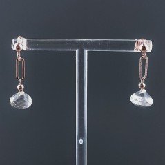 Orecchini Graffetta In Argento 925 A Nodo Orafo Dorato Con Ametista Verde Cipolla Goccia Briolette Sfaccettato A Mano