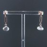 Orecchini Graffetta In Argento 925 A Nodo Orafo Dorato Con Ametista Verde Cipolla Goccia Briolette Sfaccettato A Mano