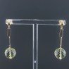 Orecchini Graffetta In Argento 925 A Nodo Orafo Dorato Con Quarzo Limone Idrotermale Tondo Sfaccettato A Mano