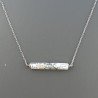 Collana Girocollo Con Catena Rodiato Argento 925 E Opale Dendritica Taglio Cilindro Sfaccettato A Mano 1Pz