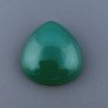 Onice Verde Forma Cuore Piatto Cabochon Liscio Fatto a Mano 20X19X7mm 4,09gm 1pz