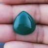 Onice Verde Forma Cuore Piatto Cabochon Liscio Fatto a Mano 20X19X7mm 4,09gm 1pz