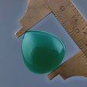 Onice Verde Forma Cuore Piatto Cabochon Liscio Fatto a Mano 20X19X7mm 4,09gm 1pz