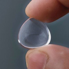 Quarzo Acquamarina Rosa Idrotermale Forma Cuore Cabochon Fatto A Mano 17X17X8mm 16,10 Carati 1pz
