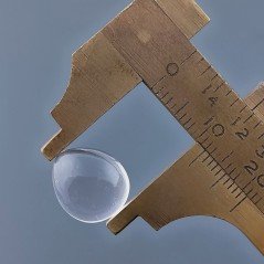 Quarzo Acquamarina Rosa Idrotermale Forma Goccia Cabochon Fatto A Mano 12X10X5mm 5,75 Carati 1pz