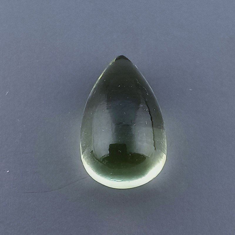 Ametista Verde (Prasiolite) Idrotermale Forma Goccia Tondo Cabochon Fatto A Mano 13X8mm 5,70 Carati 1pz
