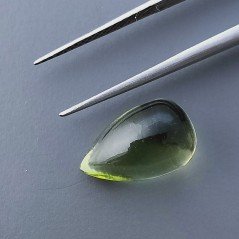 Ametista Verde (Prasiolite) Idrotermale Forma Goccia Tondo Cabochon Fatto A Mano 13X8mm 5,70 Carati 1pz