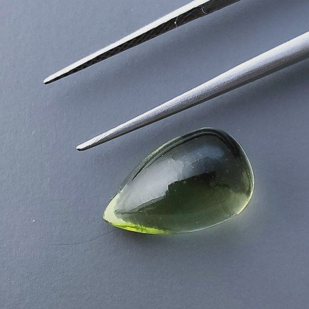 Ametista Verde (Prasiolite) Idrotermale Forma Goccia Tondo Cabochon Fatto A Mano 13X8mm 5,70 Carati 1pz
