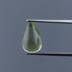Ametista Verde (Prasiolite)  Idrotermale Forma Goccia Tondo Cabochon Fatto A Mano 13X8mm 5,70 Carati 1pz
