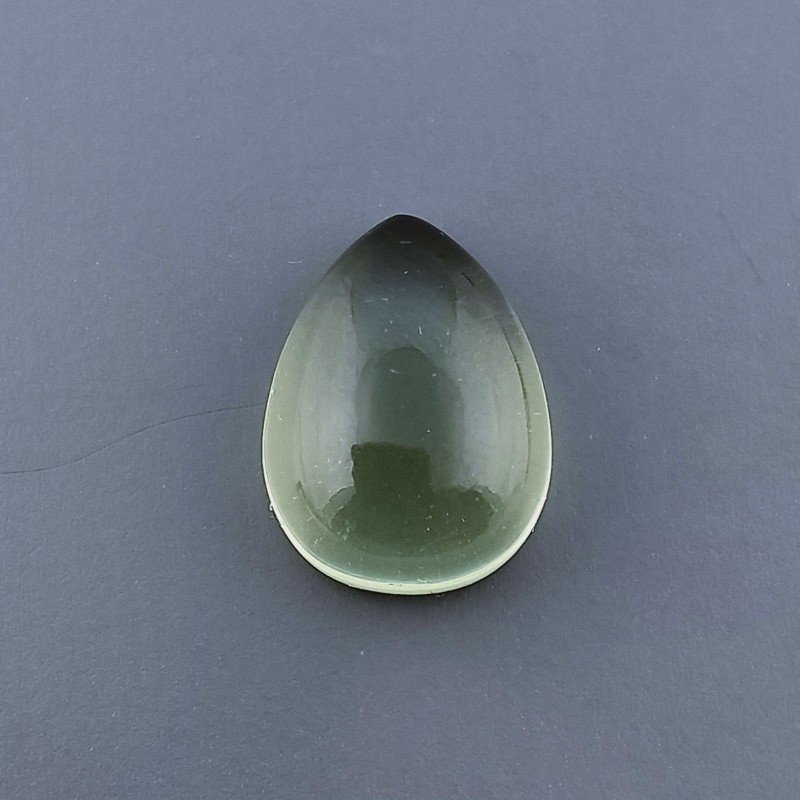Ametista Verde (Prasiolite) Idrotermale Forma Goccia Cabochon Fatto A Mano 14X10X6mm 6,95 Carati 1pz