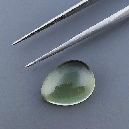 Ametista Verde (Prasiolite) Idrotermale Forma Goccia Cabochon Fatto A Mano 14X10X6mm 6,95 Carati 1pz