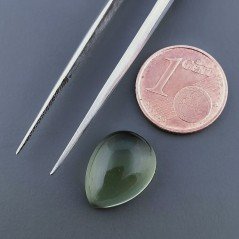 Ametista Verde (Prasiolite)  Idrotermale Forma Goccia Cabochon Fatto A Mano 14X10X6mm 6,95 Carati 1pz