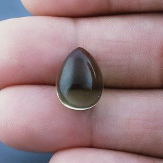 Ametista Verde (Prasiolite) Idrotermale Forma Goccia Cabochon Fatto A Mano 14X10X6mm 6,95 Carati 1pz