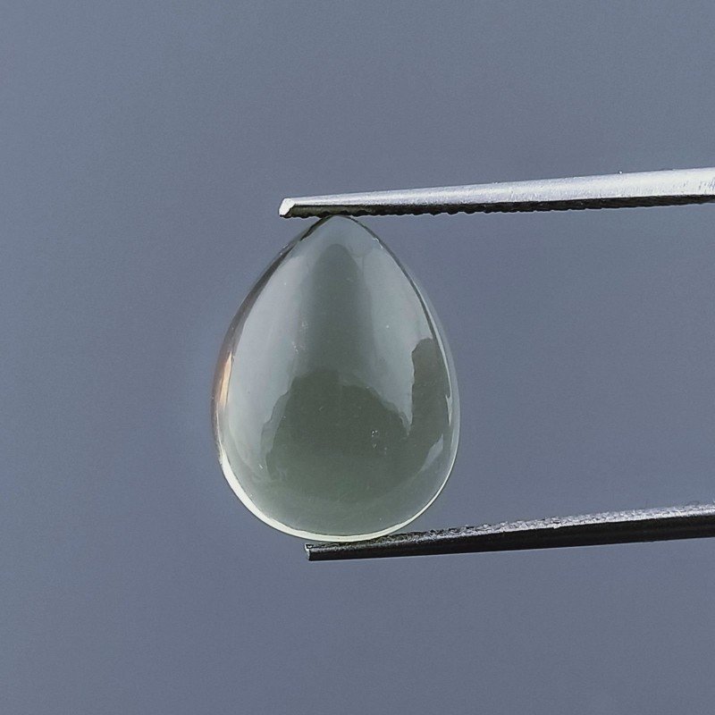 Ametista Verde (Prasiolite) Idrotermale Forma Goccia Cabochon Fatto A Mano 14X10X6mm 6,95 Carati 1pz