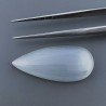 Occhio Di Gatto Grigia Idrotermale Forma Goccia Cabochon Fatto A Mano 29X13X6mm 20,95 Carati 1pz