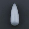 Occhio Di Gatto Grigia Idrotermale Forma Goccia Tondo Cabochon Fatto A Mano 27X9mm 18,00 Carati 1pz