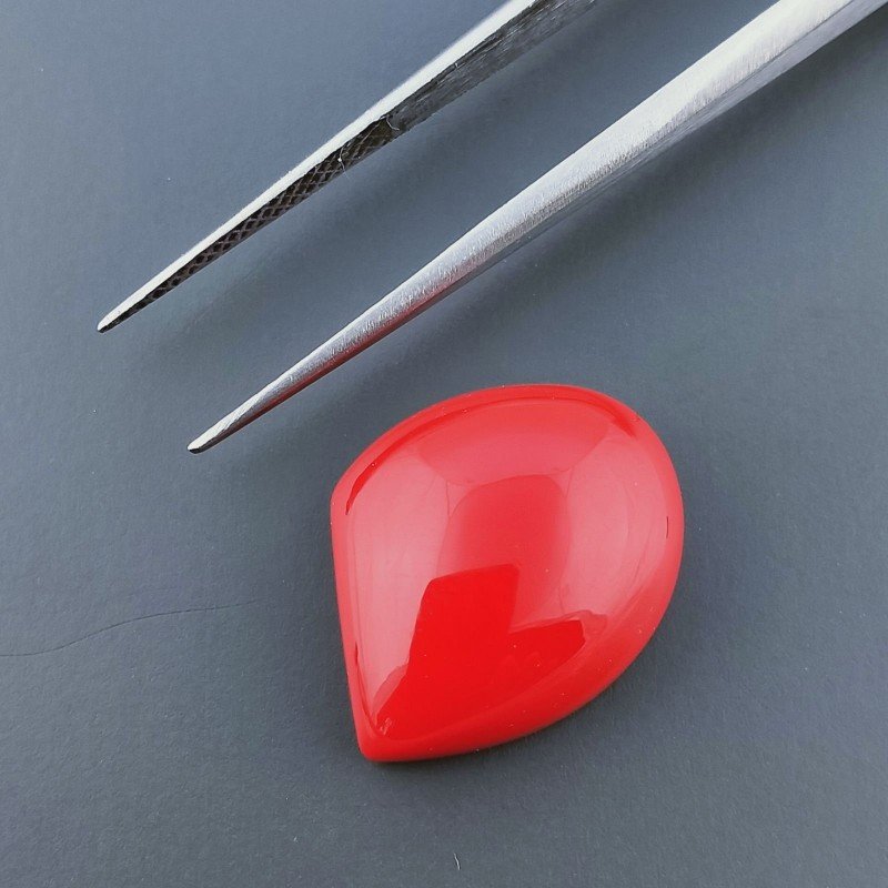 Corallo Bamboo Idrotermale Forma Fantasia Cabochon Fatto A Mano 15X14X6mm 12,00 Carati 1pz