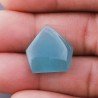 Calcedonio Verde Acqua Forma Fantasia Cabochon Fatto A Mano 19X18X5mm 12,50 Carati 1pz