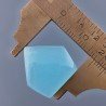 Calcedonio Verde Acqua Forma Fantasia Cabochon Fatto A Mano 19X18X5mm 12,50 Carati 1pz