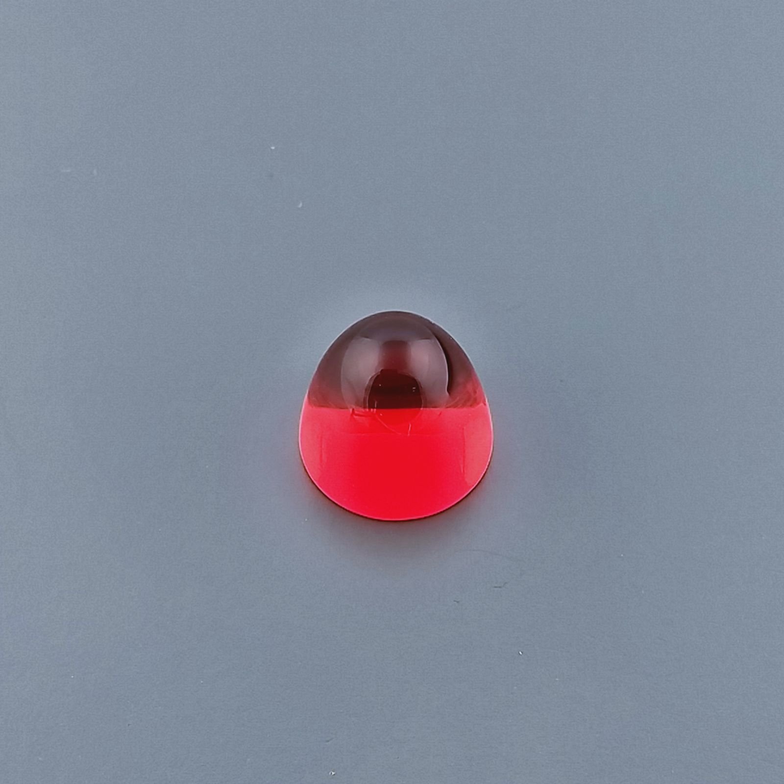 Quarzo Rosso Idrotermale Forma Punta Di Proiettile Cabochon Fatto A Mano 10X11mm 8,35 Carati 1pz