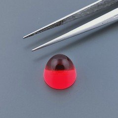 Quarzo Rosso Idrotermale Forma Punta Di Proiettile Cabochon Fatto A Mano 10X11mm 8,35 Carati 1pz