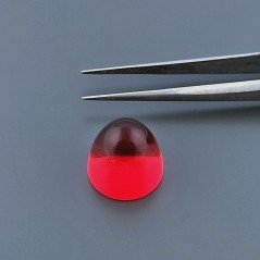 Quarzo Rosso Idrotermale Forma Punta Di Proiettile Cabochon Fatto A Mano 12X13,50mm 14,60 Carati 1pz