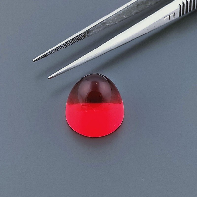 Quarzo Rosso Idrotermale Forma Punta Di Proiettile Cabochon Fatto A Mano 12X13,50mm 14,60 Carati 1pz
