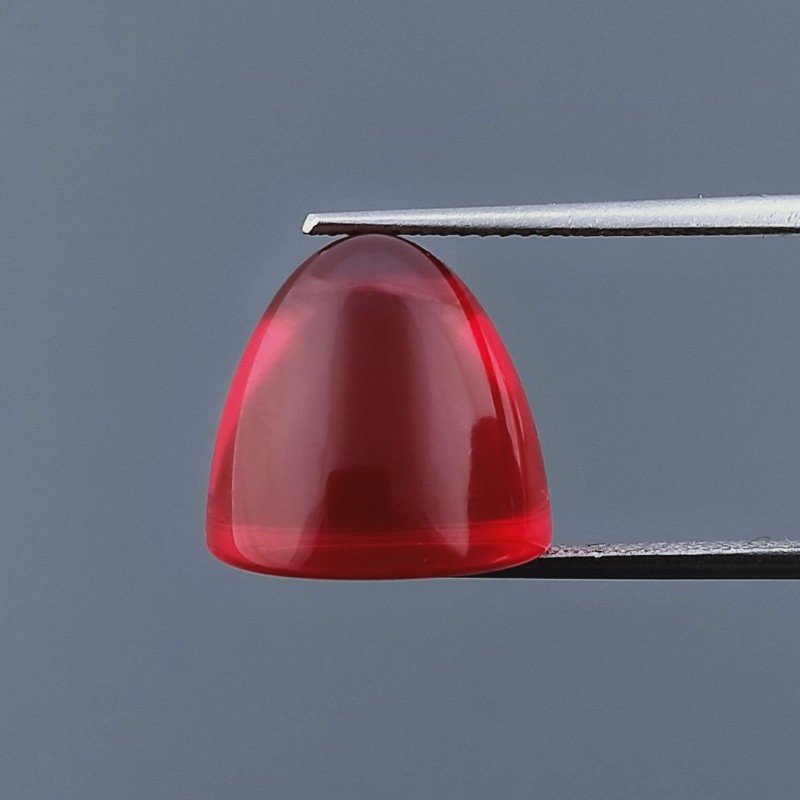 Quarzo Rosso Idrotermale Forma Punta Di Proiettile Cabochon Fatto A Mano 12X13,50mm 14,60 Carati 1pz