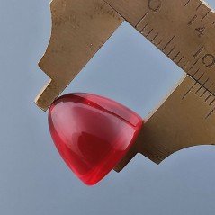 Quarzo Rosso Idrotermale Forma Punta Di Proiettile Cabochon Fatto A Mano 12X13,50mm 14,60 Carati 1pz
