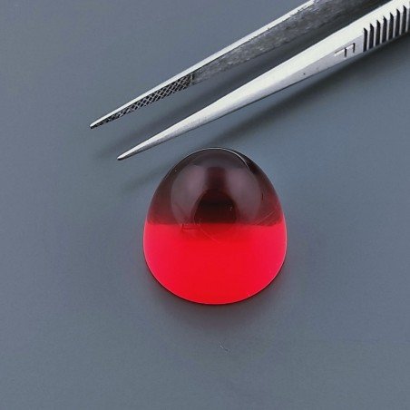 Quarzo Rosso Idrotermale Forma Punta Di Proiettile Cabochon Fatto A Mano 16X17mm 32,75 Carati 1pz