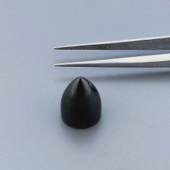 Onice Nera Forma Punta Di Proiettile Cabochon Fatto A Mano 15X11mm 11,55 Carati 1pz