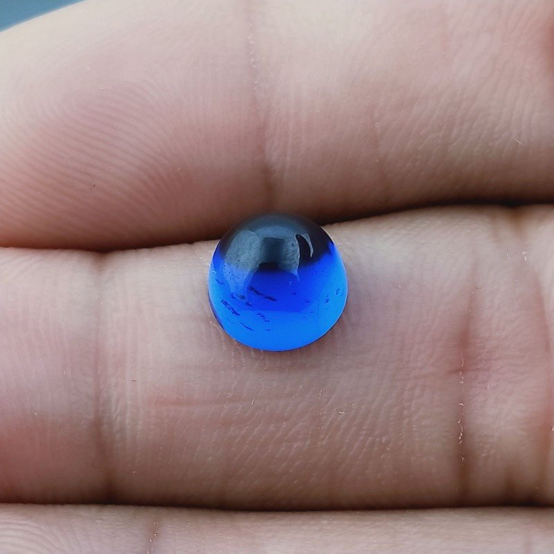Topazio Londra Idrotermale Forma Punta Di Proiettile Cabochon Fatto A Mano 8X5mm 3,70 Carati 1pz