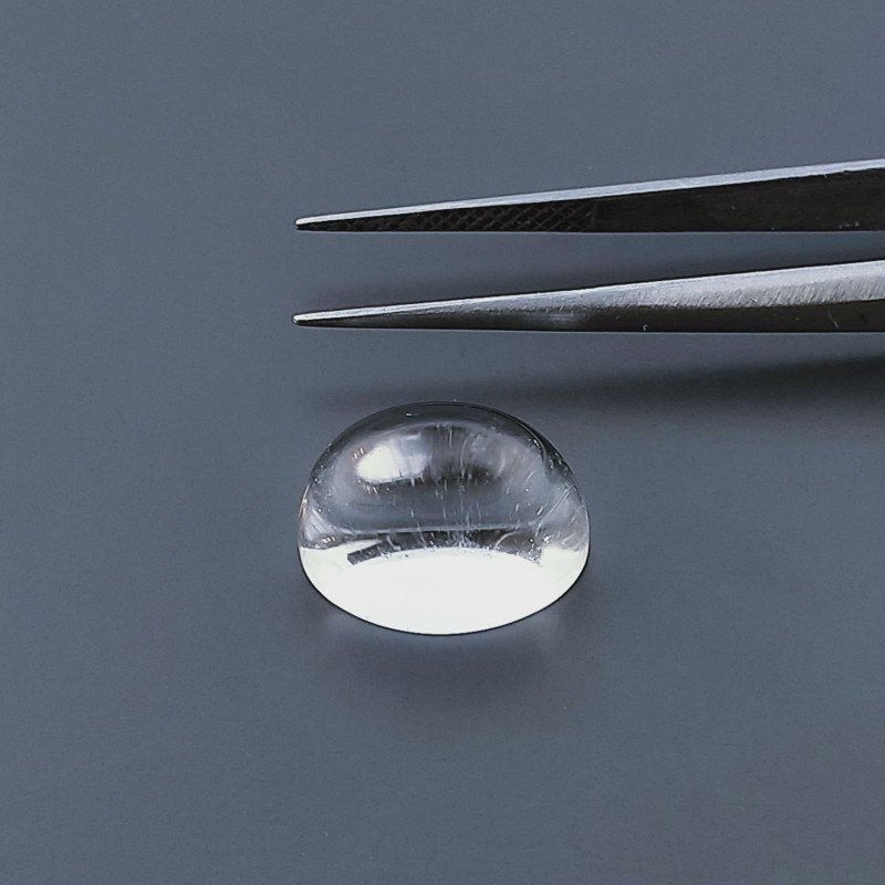 Cristallo Di Rocca Forma Punta Di Proiettile Ovale Cabochon Fatto A Mano 14X10X10mm 10,45 Carati 1pz