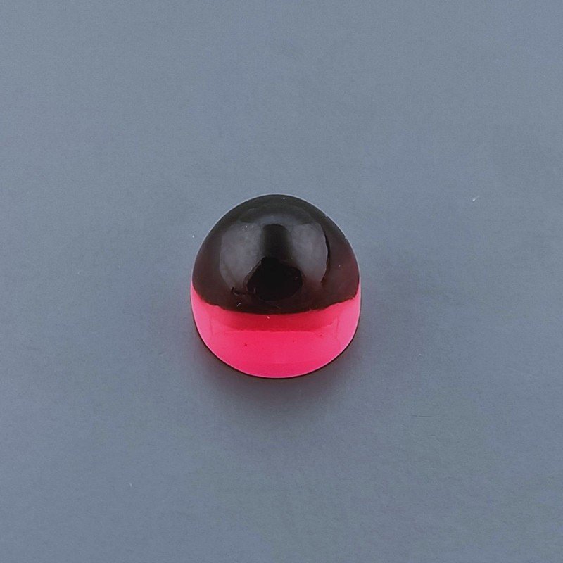 Quarzo Rubellite Idrotermale Forma Punta Di Proiettile Cabochon Fatto A Mano 10X11mm 10,95 Carati 1pz