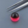 Quarzo Rubellite Idrotermale Forma Punta Di Proiettile Cabochon Fatto A Mano 10X11mm 10,95 Carati 1pz