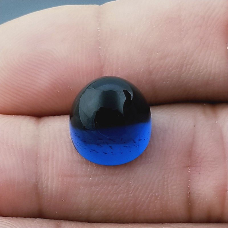 Topazio Londra Idrotermale Forma Punta Di Proiettile Cabochon Fatto A Mano 11X9mm 8,80 Carati 1pz