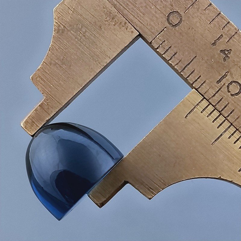 Topazio Londra Idrotermale Forma Punta Di Proiettile Cabochon Fatto A Mano 11X9mm 8,80 Carati 1pz