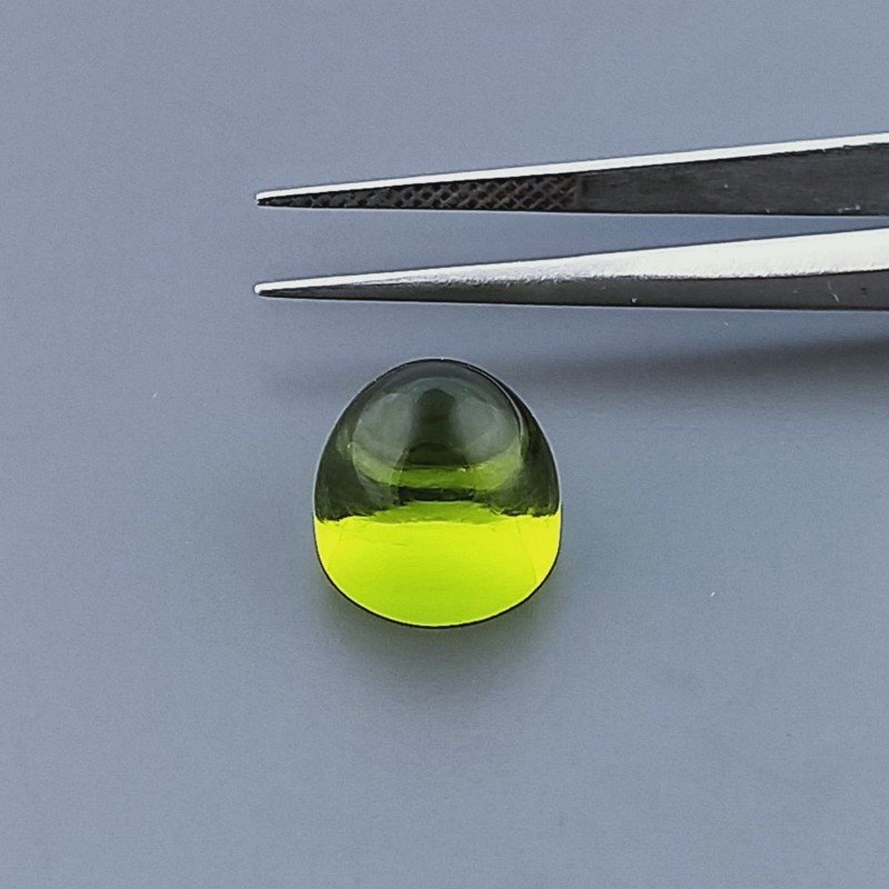 Quarzo Peridoto Idrotermale Forma Punta Di Proiettile Cabochon Fatto A Mano 11X9mm 8,80 Carati 1pz Quarzo Peridoto Idrotermale Forma Punta Di Proiettile Cabochon Fatto A Mano 11X9mm 8,80 Carati 1pz