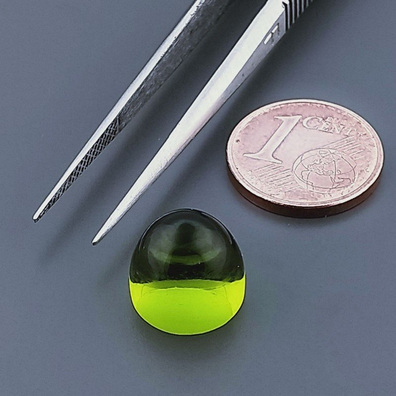 Quarzo Peridoto Idrotermale Forma Punta Di Proiettile Cabochon Fatto A Mano 11X9mm 8,80 Carati 1pz Quarzo Peridoto Idrotermale Forma Punta Di Proiettile Cabochon Fatto A Mano 11X9mm 8,80 Carati 1pz