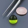 Quarzo Peridoto Idrotermale Forma Punta Di Proiettile Cabochon Fatto A Mano 11X9mm 8,80 Carati 1pz