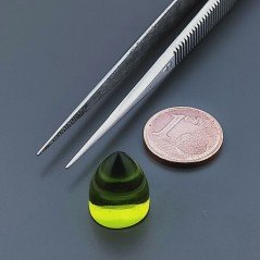 Quarzo Peridoto Idrotermale Forma Punta Di Proiettile Cabochon Fatto A Mano 15X11mm 11,95 Carati 1pz Quarzo Peridoto Idrotermale Forma Punta Di Proiettile Cabochon Fatto A Mano 15X11mm 11,95 Carati 1pz
