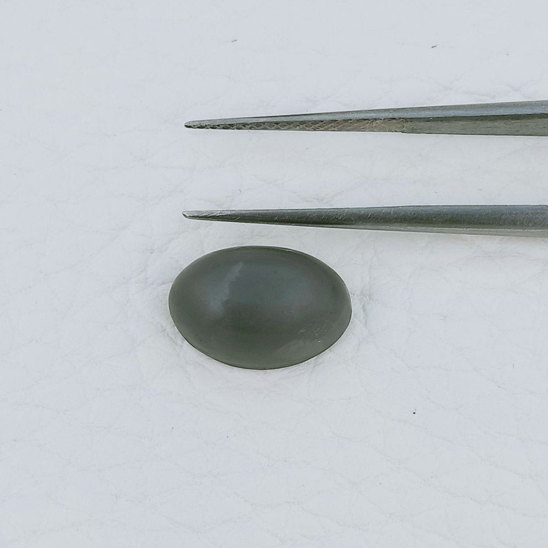 Pietra Di Luna Grigia Forma Ovale Cabochon Fatto A Mano 12X8X5mm 4,40 Carati 1pz