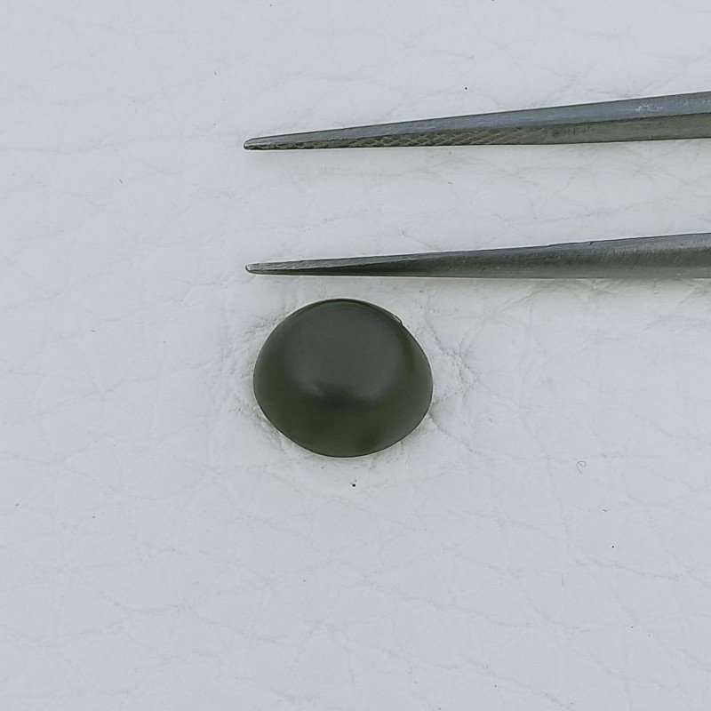 Pietra Di Luna Grigia Forma Ovale Cabochon Fatto A Mano 7X8X4mm 2,45 Carati 1pz