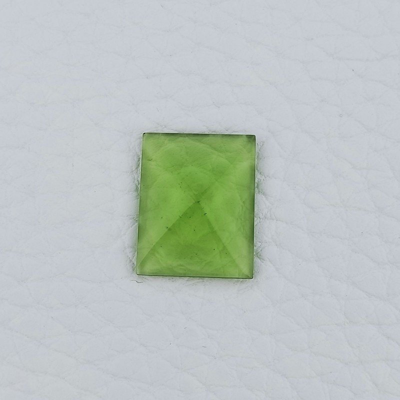 Quarzo Peridoto Idrotermale Forma Rettangolo Cabochon Fatto A Mano 12X15X3mm 4,00 Carati 1pz