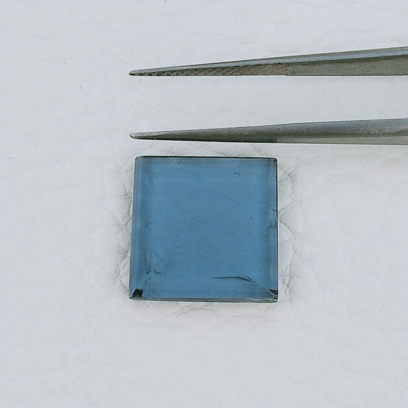 Topazio Londra Idrotermale Forma Quadratto Cabochon Fatto A Mano 14X14X2mm 6,15 Carati 1pz