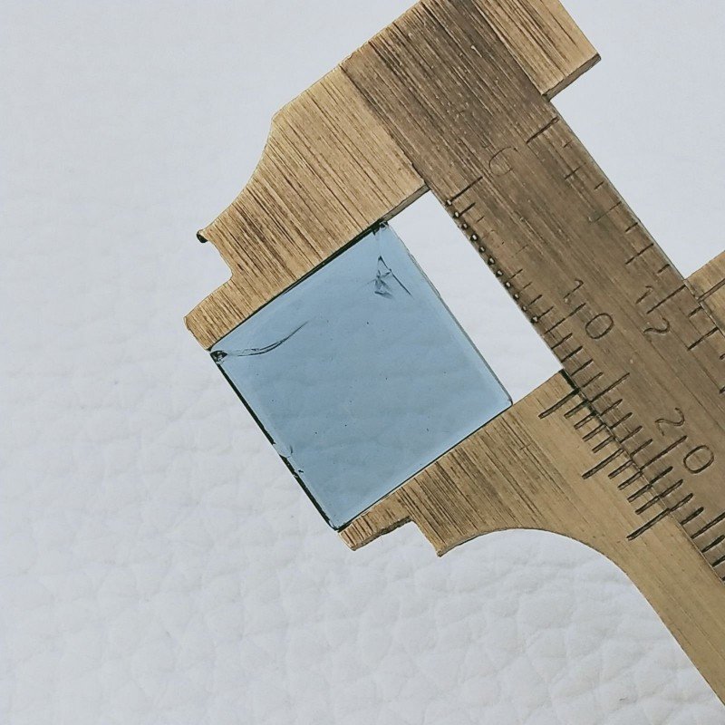 Topazio Londra Idrotermale Forma Quadratto Cabochon Fatto A Mano 14X14X2mm 6,15 Carati 1pz