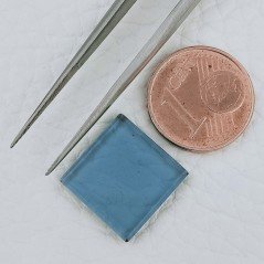 Topazio Londra Idrotermale Forma Quadratto Cabochon Fatto A  Mano 13X13X2mm 5,35 Carati 1pz