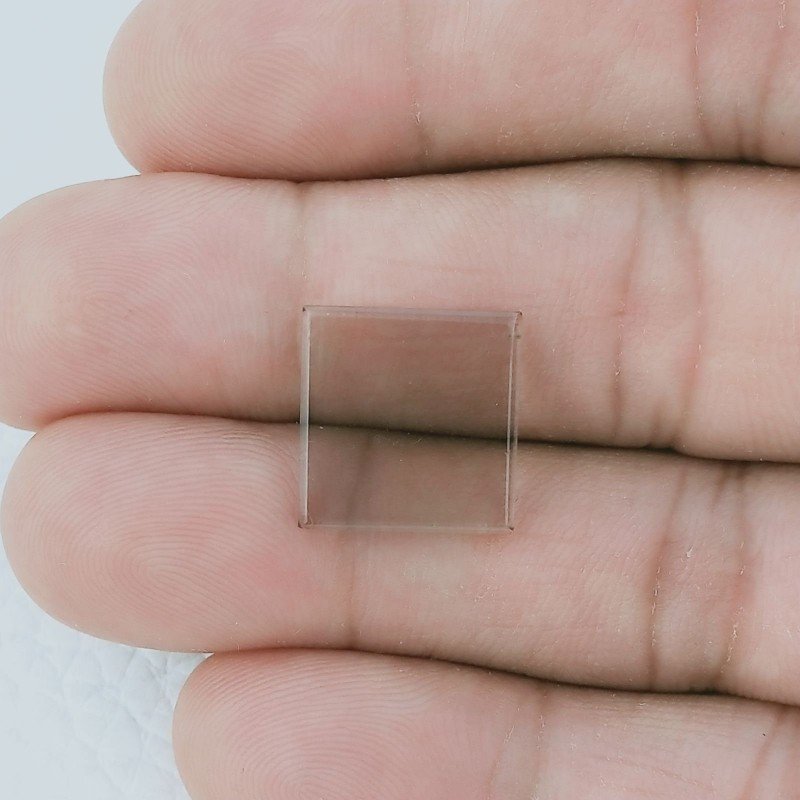 Quarzo Fume Idrotermale Forma Quadratto Cabochon Fatto A Mano 14X14X2mm 5,00+ Carati 1pz