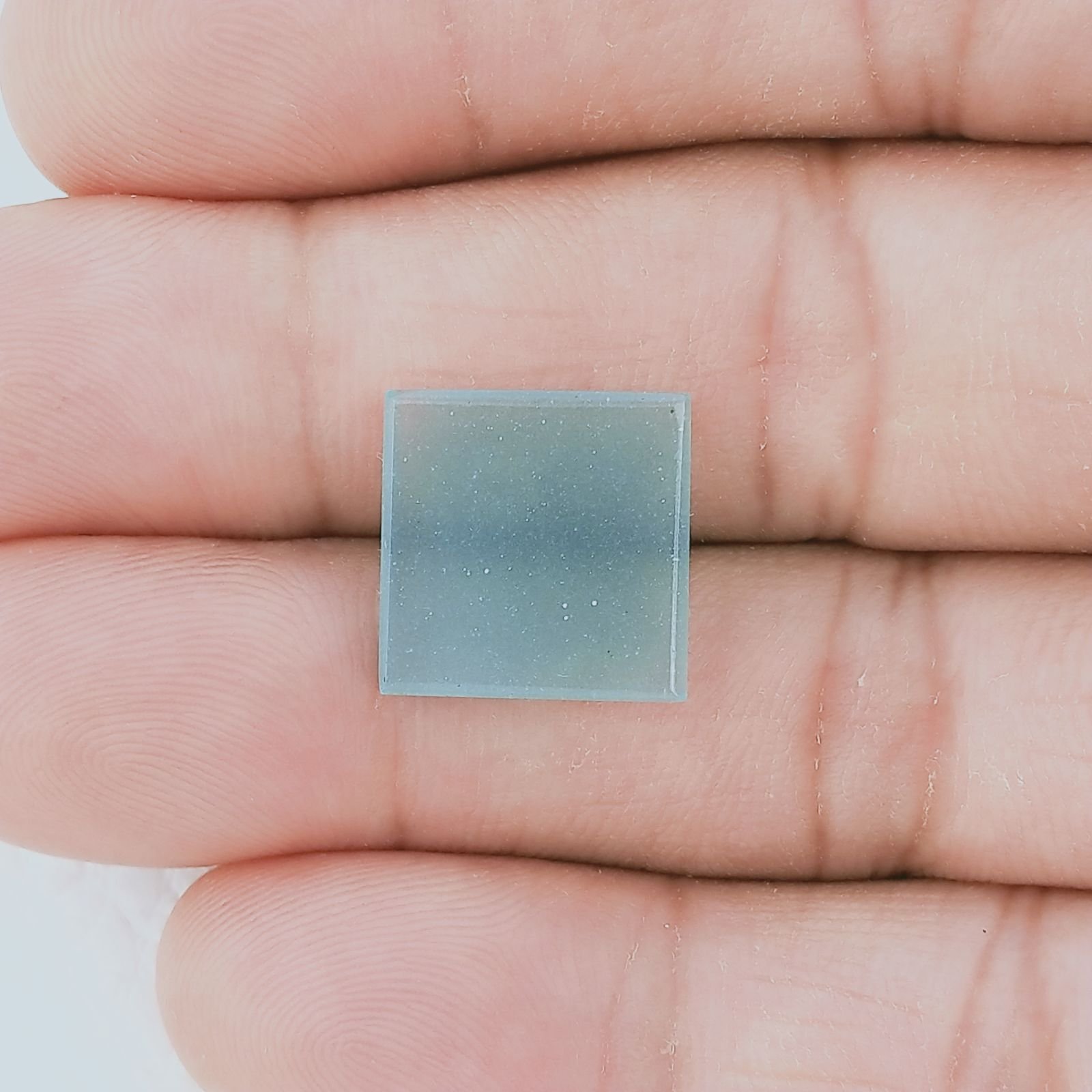 Calcedonio Azzurro Forma Quadratto Cabochon Fatto A Mano 13X13X2mm 4,80+ Carati 1pz